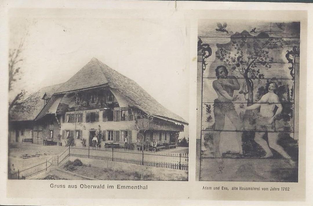 <p>Oberwald i E 2 Bildkarte  Gruss aus Oberwald im Emmenthal , 1927</p>
<p>Karte Top Zustand</p>